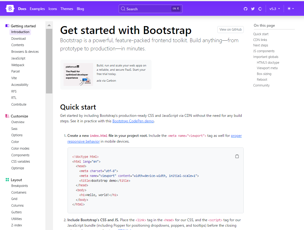 Bootstrap CDNリンク