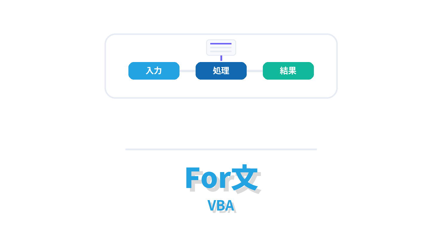 For文の概要を示すVBA向けアイキャッチ画像
