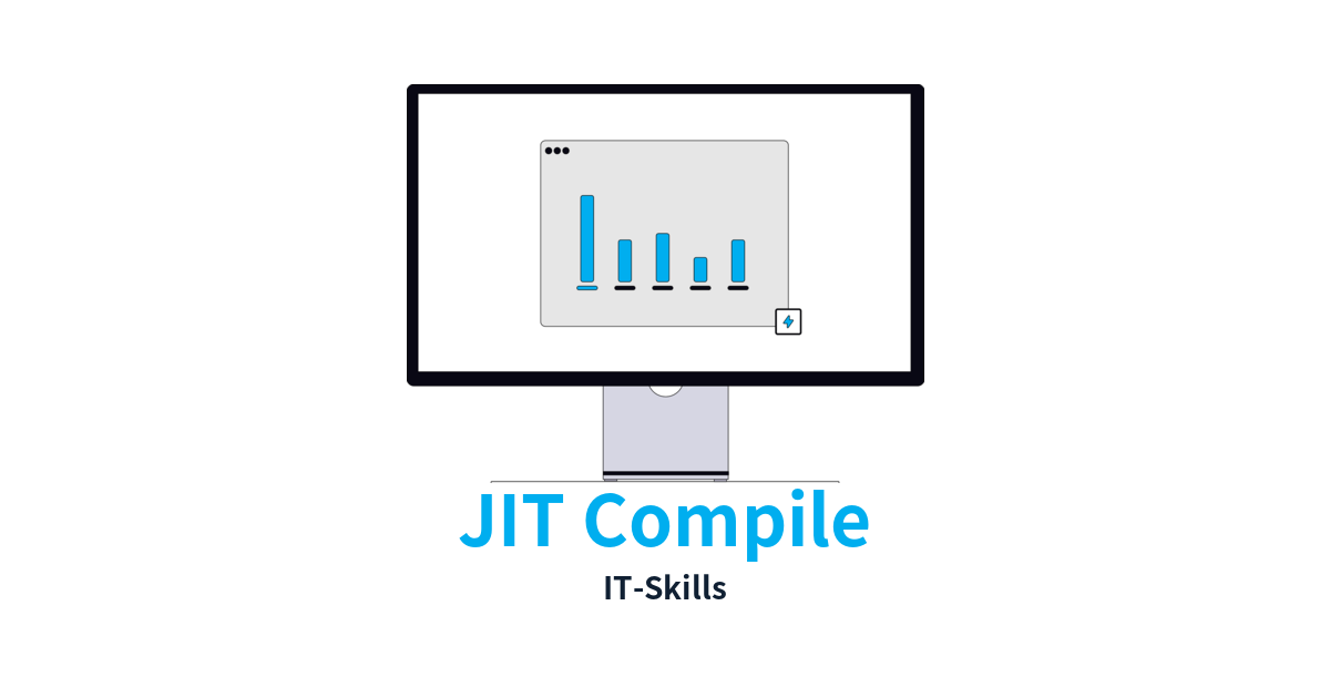 JITコンパイルの記事内容を表すunDrawベースのIT-Skills向けアイキャッチ画像